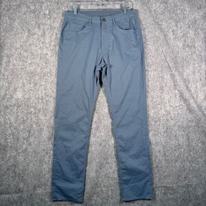 Faherty Movement Pants Mens 32x32 Blue Gray 5 Pocket Organic Cotton Coolmax
